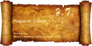 Hagara Tibor névjegykártya